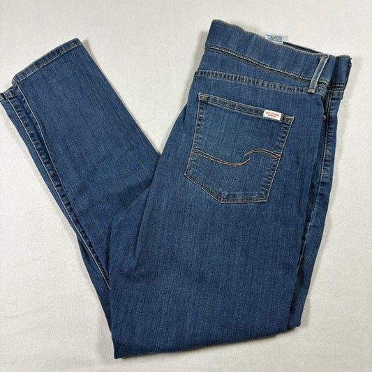 Levi Strauss Womens Blue Denim Shaping Pull On Skinny Jeans Size 16 W33 Stretch