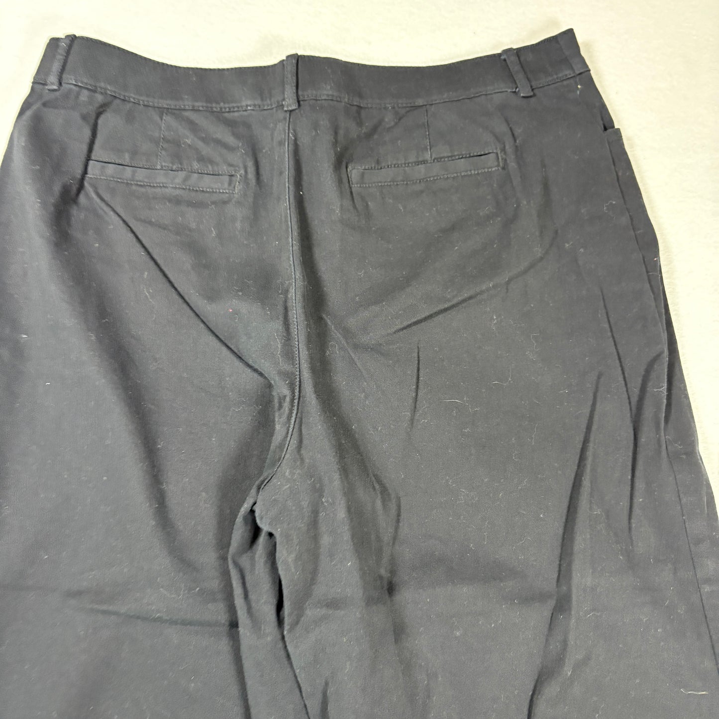 Croft & Barrow Womens Pants Size 12 Black Stretch Cotton Blend Straight Leg