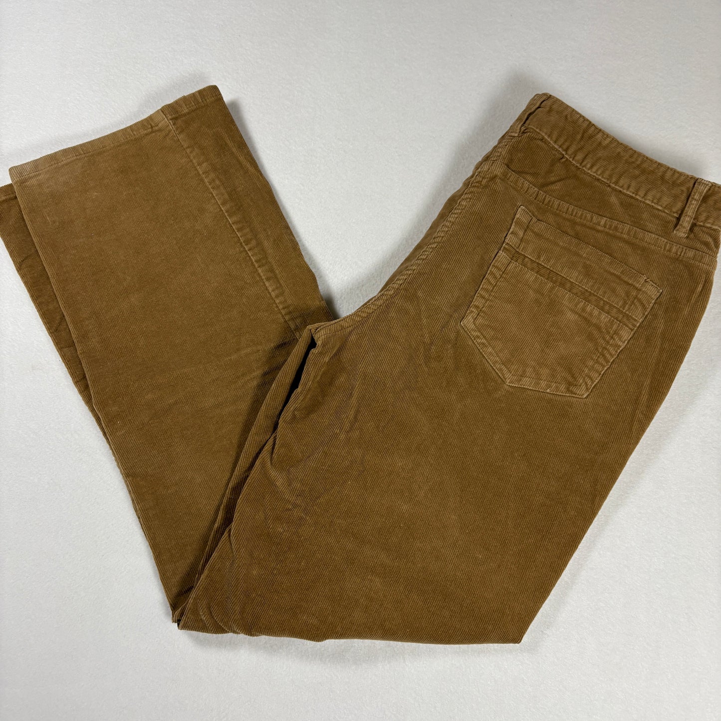 Charter Club Womens Pants Size 12 Brown Corduroy Straight Leg Stretch Classic