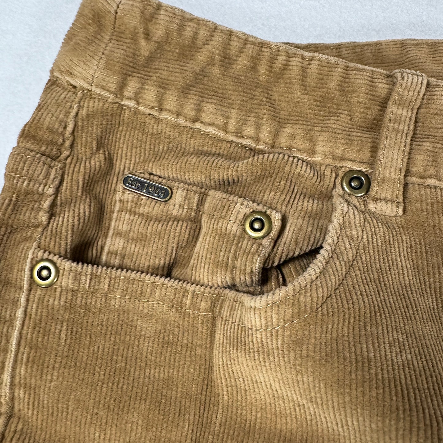 Charter Club Womens Pants Size 12 Brown Corduroy Straight Leg Stretch Classic