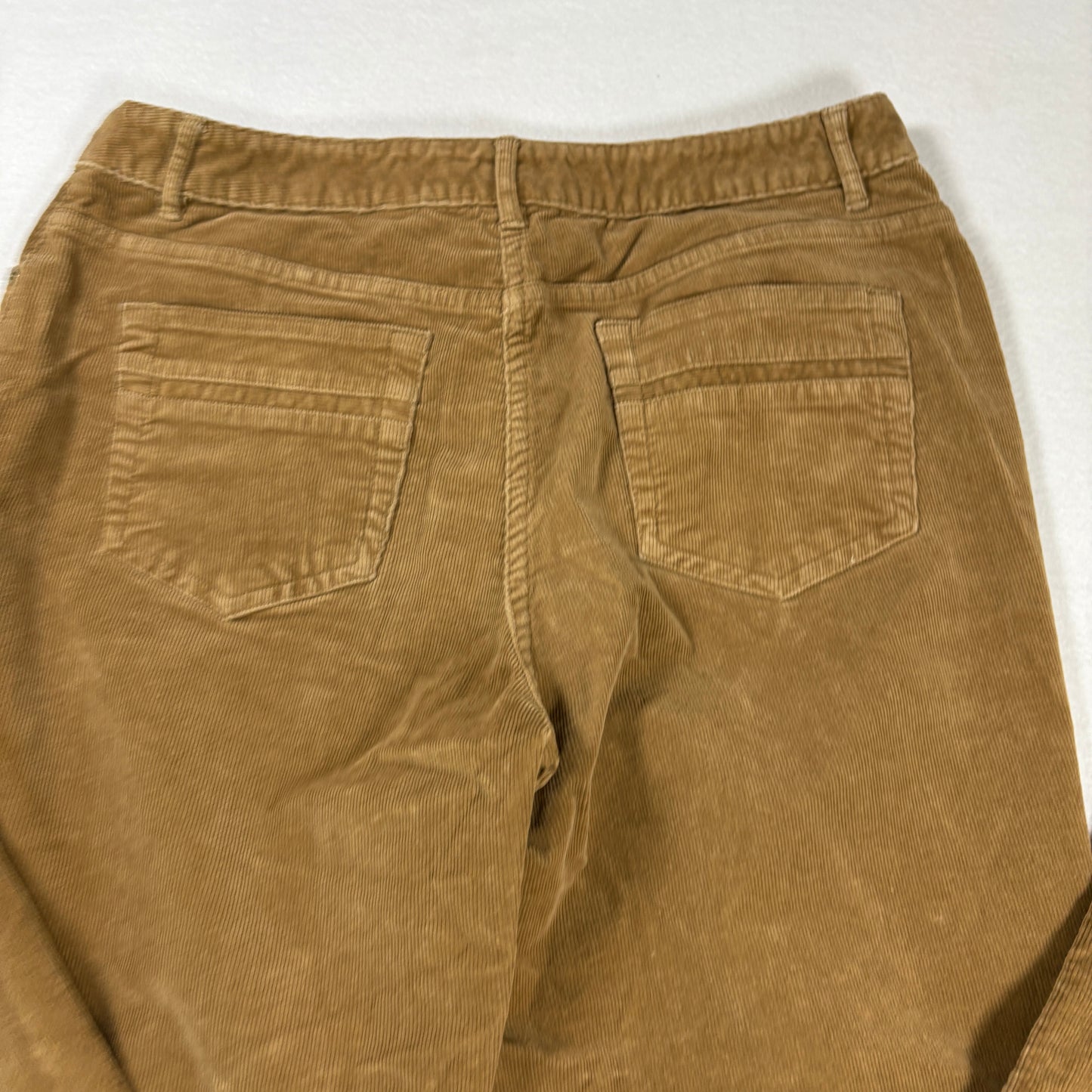 Charter Club Womens Pants Size 12 Brown Corduroy Straight Leg Stretch Classic