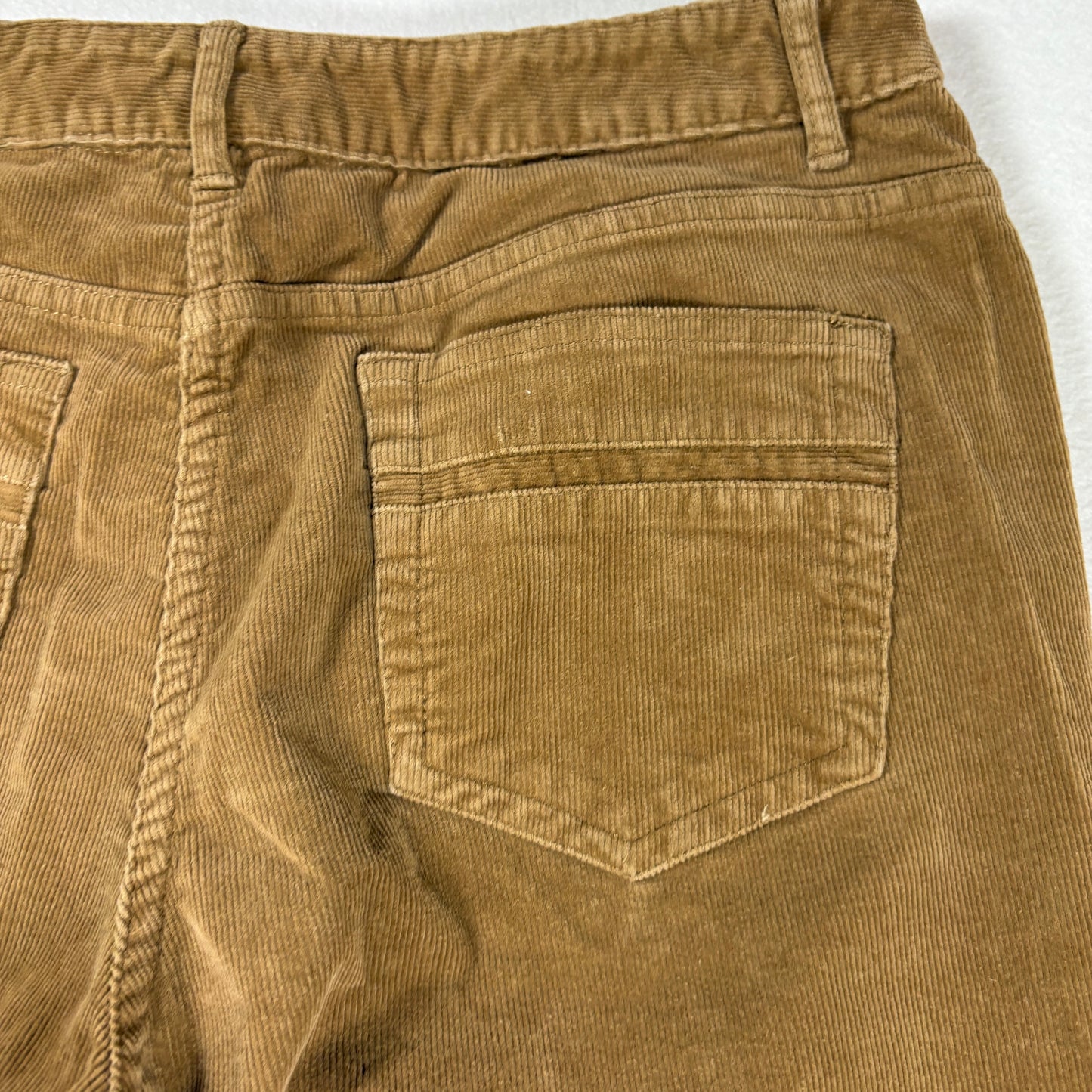 Charter Club Womens Pants Size 12 Brown Corduroy Straight Leg Stretch Classic