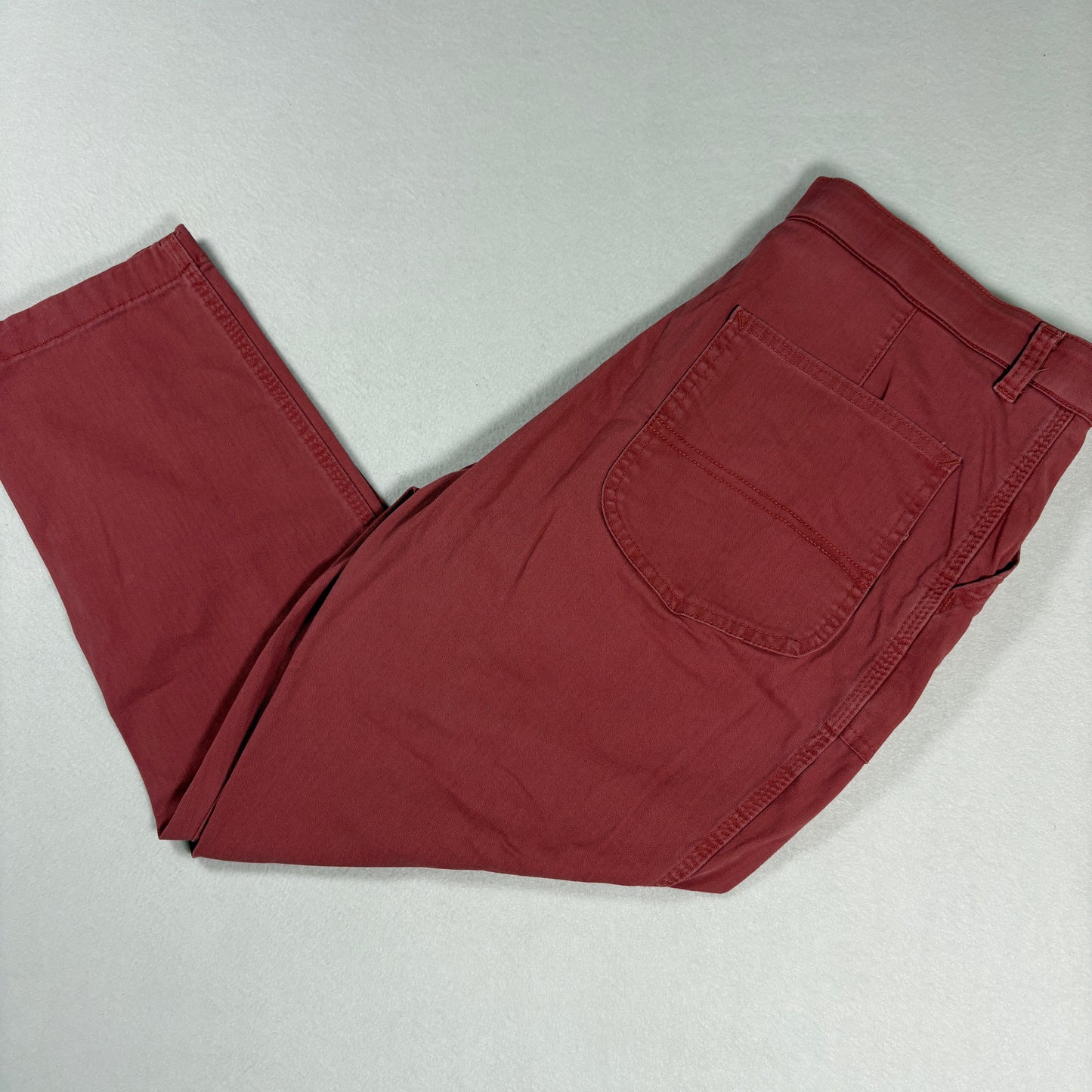 Lee Womens Pants Size 12 Red High Rise Straight Leg Workwear Utility Y2K