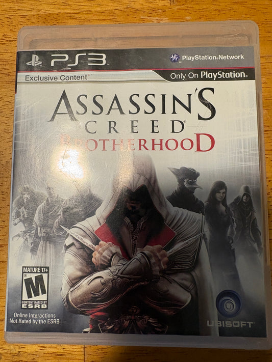 Assassins Creed Brotherhood PS3 Game Ubisoft Action Adventure Complete Disc PS3