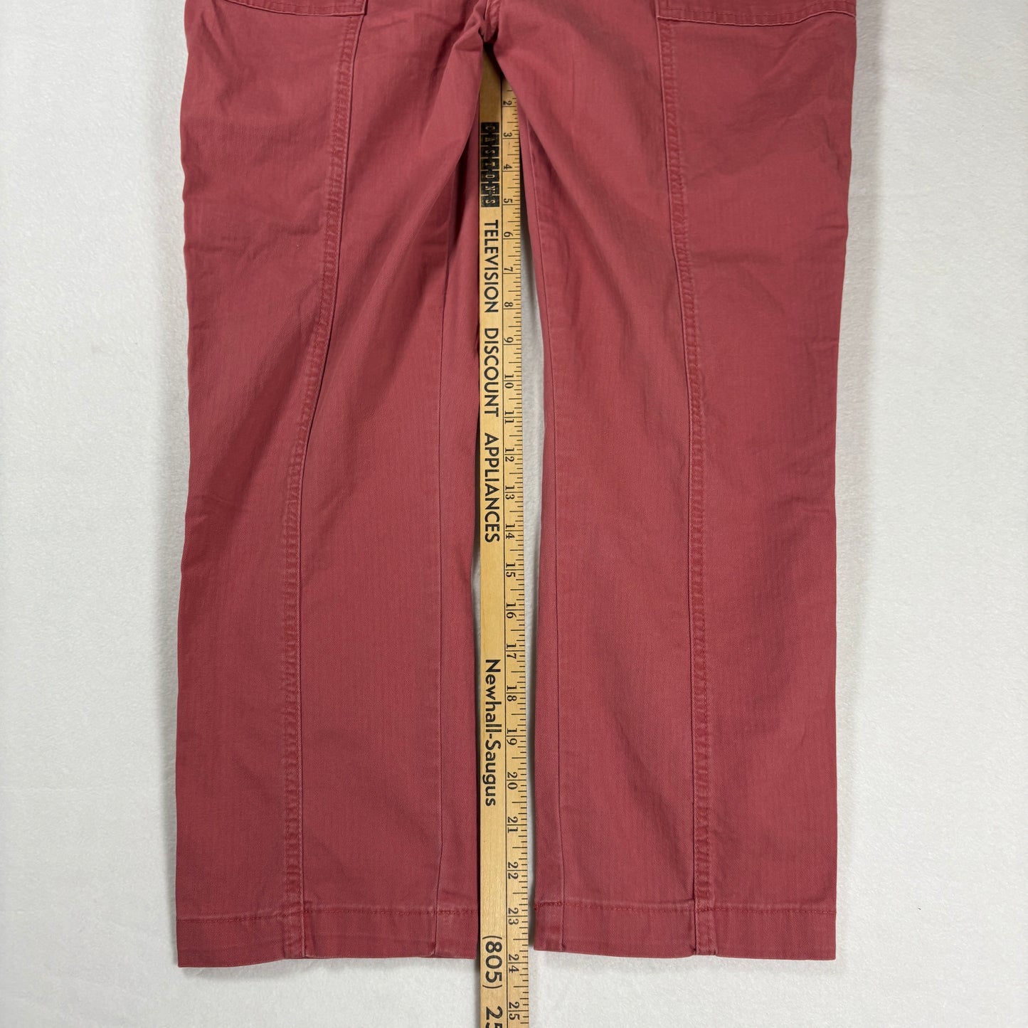Lee Womens Pants Size 12 Red High Rise Straight Leg Workwear Utility Y2K