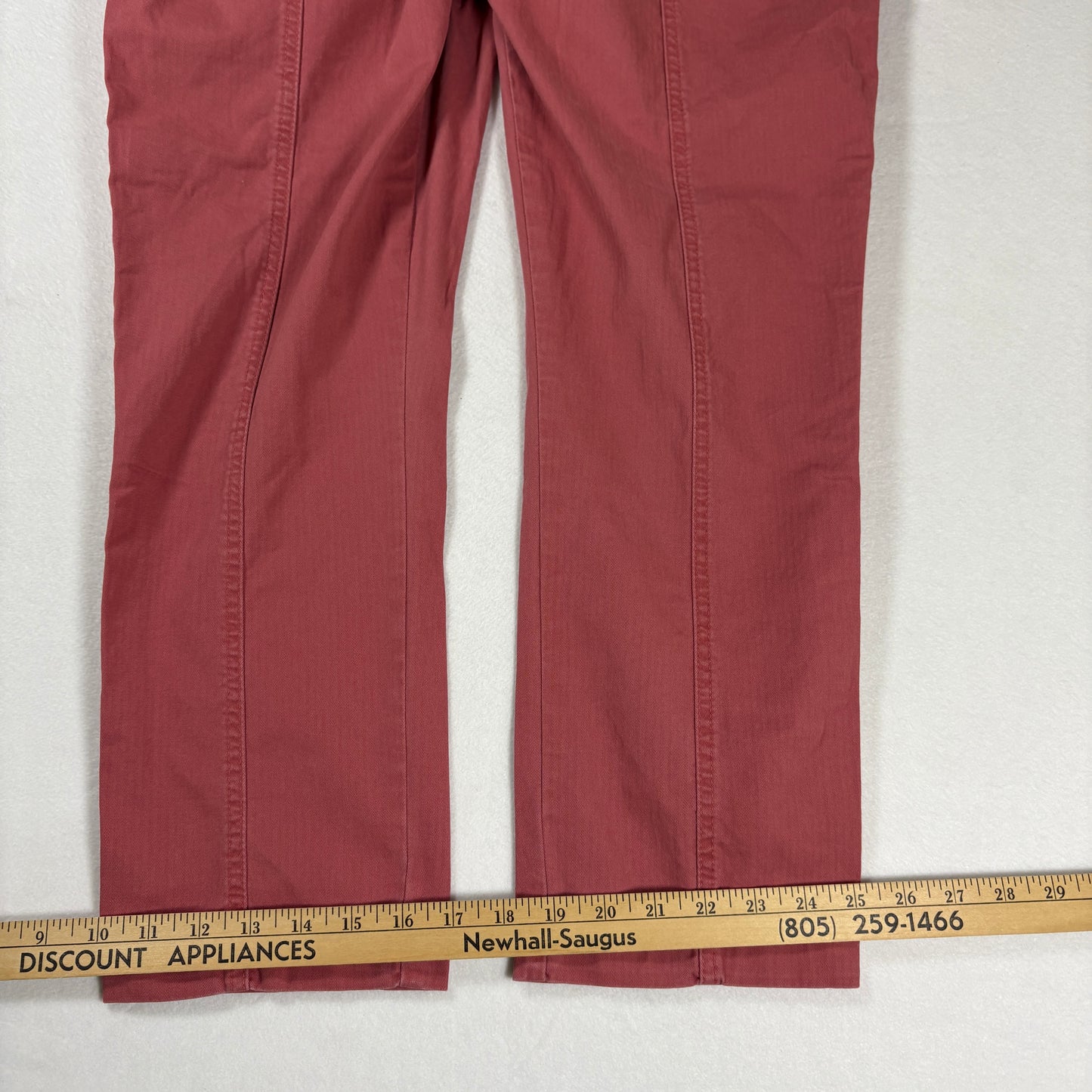 Lee Womens Pants Size 12 Red High Rise Straight Leg Workwear Utility Y2K