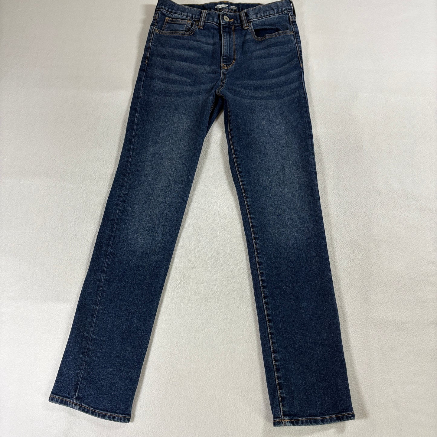 Skinny Stretch Jeans Dark Wash Old Navy Tag 16 Fits Like 27X29 Mid Rise Flex