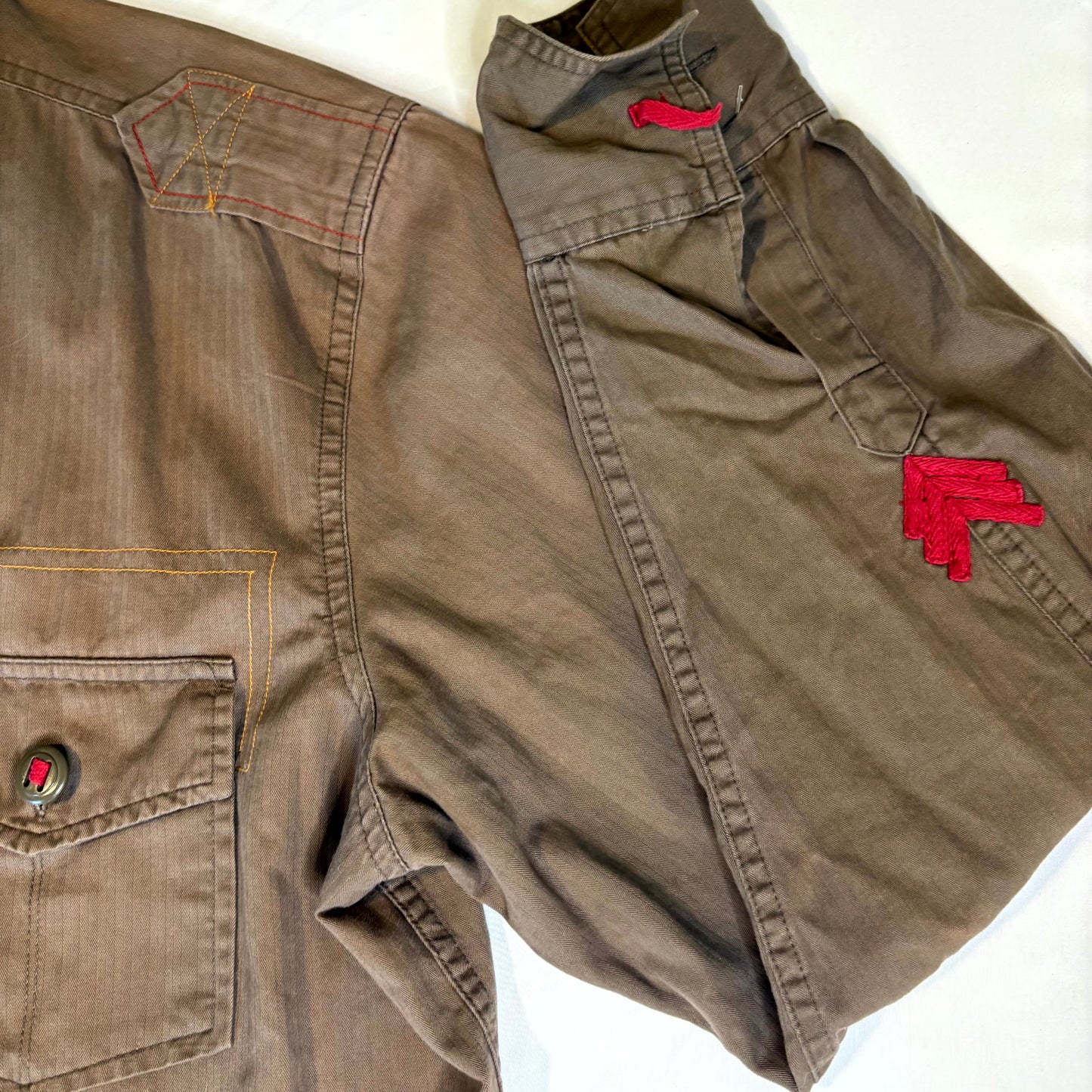 No Boundaries Men’s Brown Button Front Shirt XL 46/48 Cotton Casual Workwear