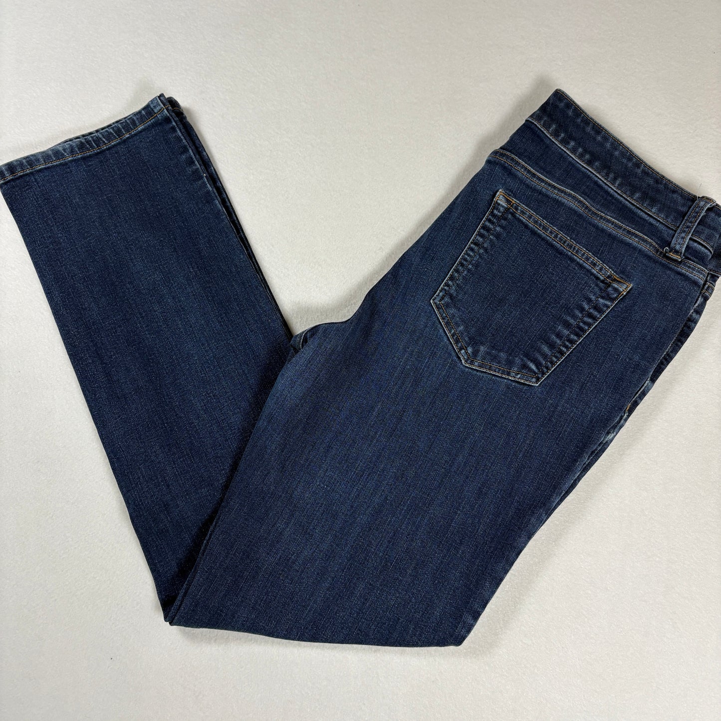 St Johns Bay Womens Jeans Size 12 Blue Straight Leg Stretch Denim Classic Fit