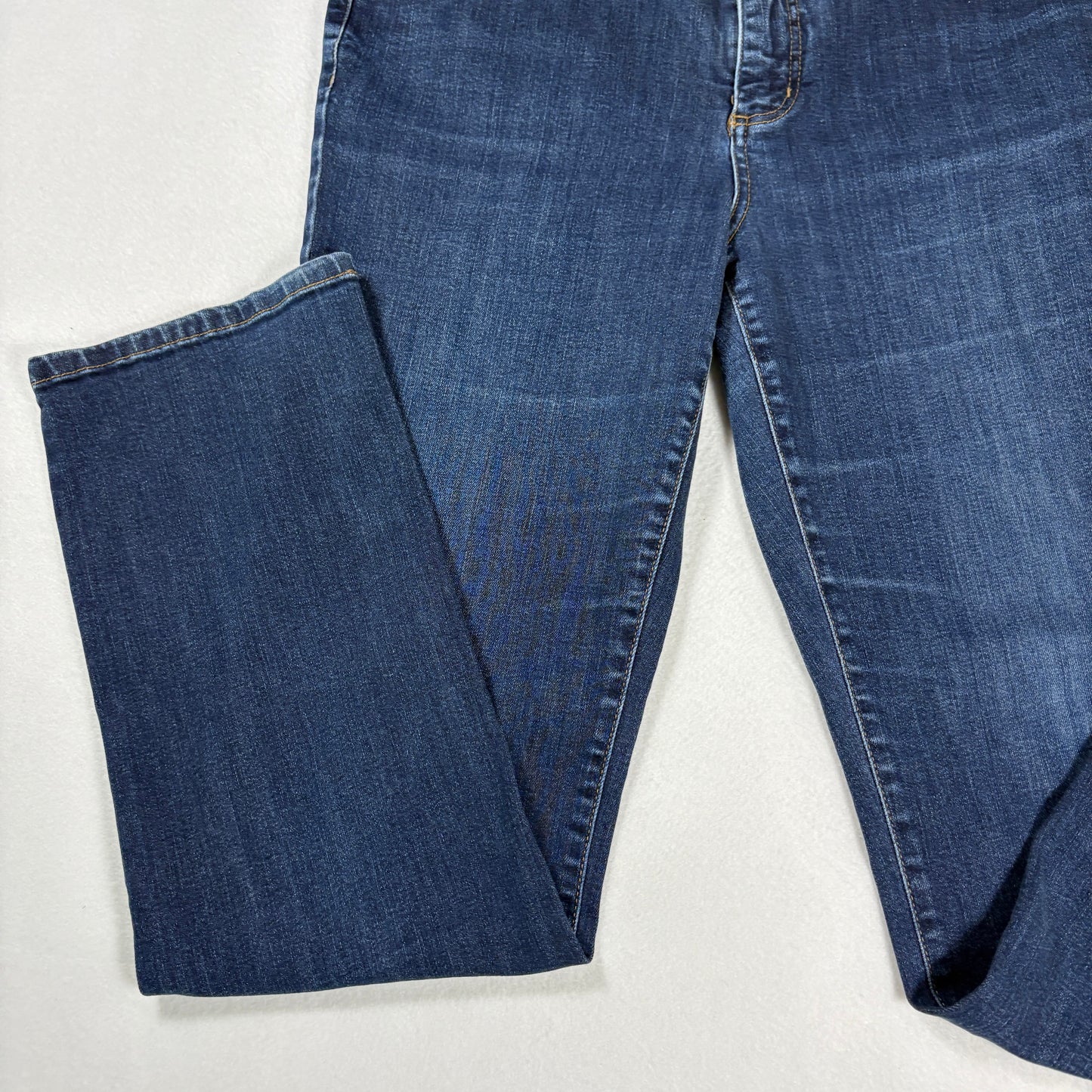 St Johns Bay Womens Jeans Size 12 Blue Straight Leg Stretch Denim Classic Fit