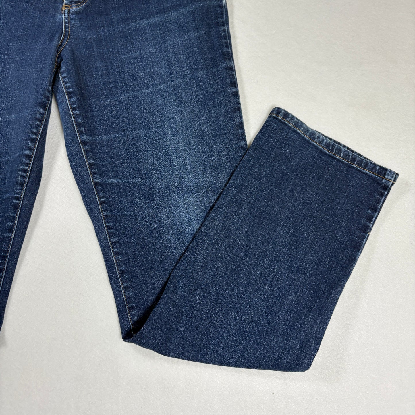 St Johns Bay Womens Jeans Size 12 Blue Straight Leg Stretch Denim Classic Fit