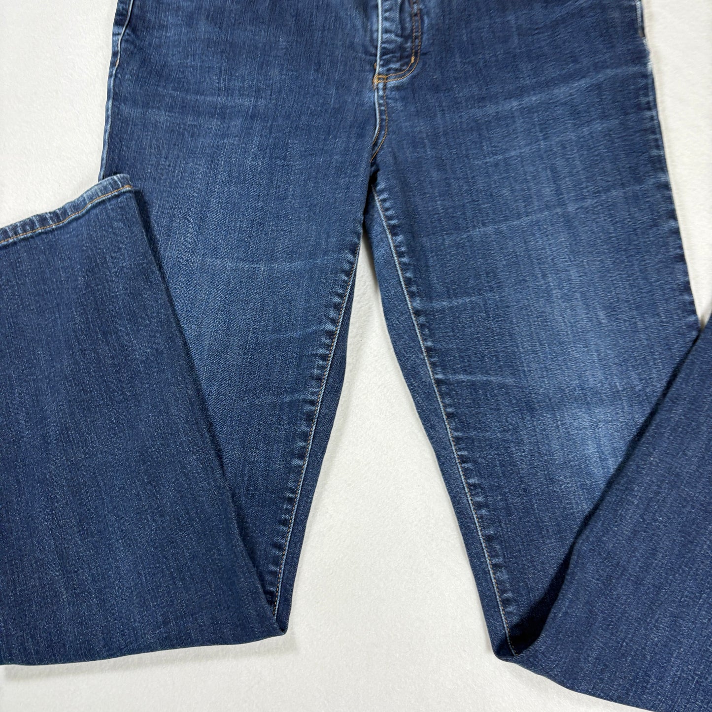 St Johns Bay Womens Jeans Size 12 Blue Straight Leg Stretch Denim Classic Fit