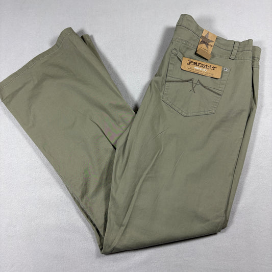 Jeanstar Womens Khaki Stretch Bootcut Pants Size 14 NWT Cotton Blend Casual