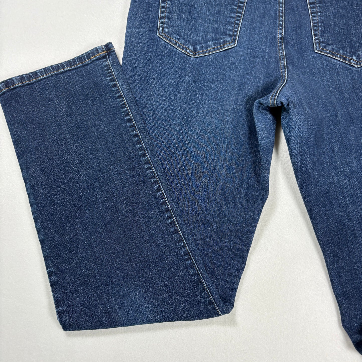 St Johns Bay Womens Jeans Size 12 Blue Straight Leg Stretch Denim Classic Fit