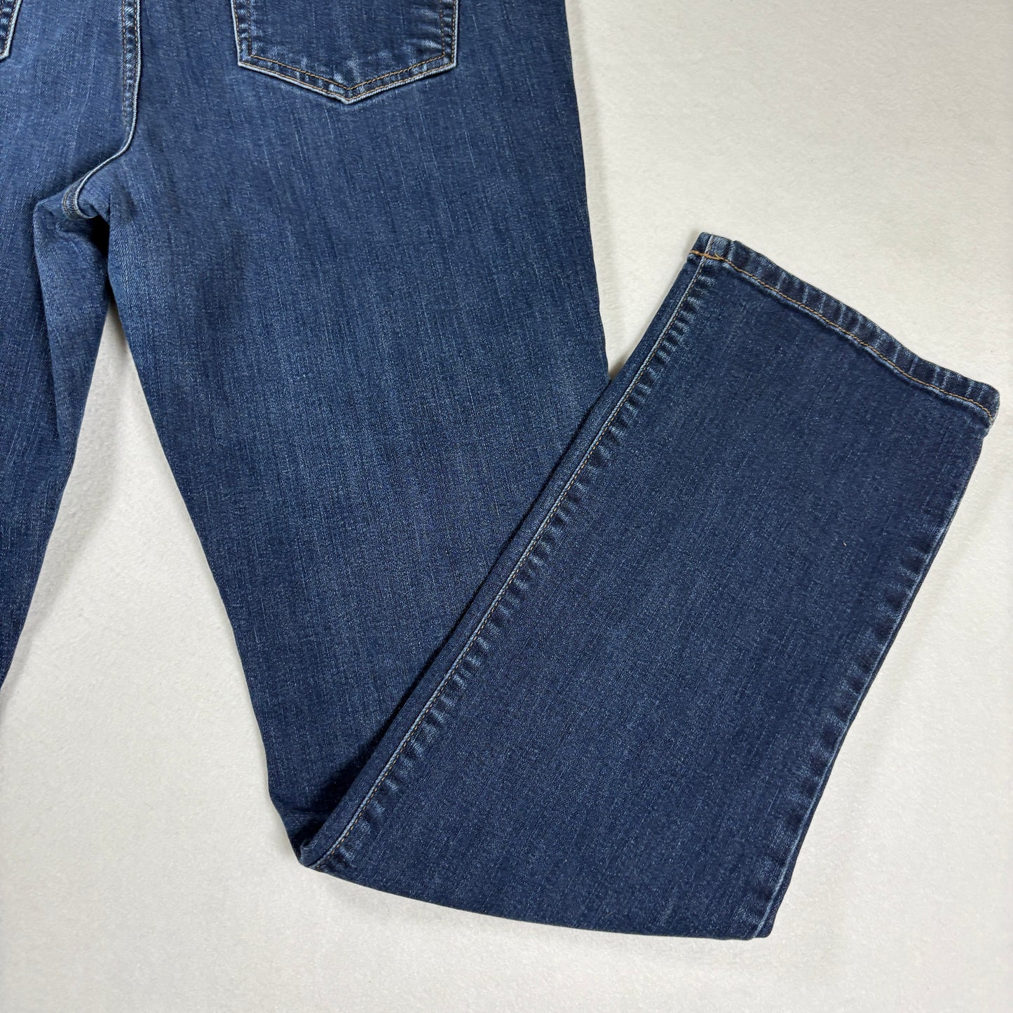 St Johns Bay Womens Jeans Size 12 Blue Straight Leg Stretch Denim Classic Fit