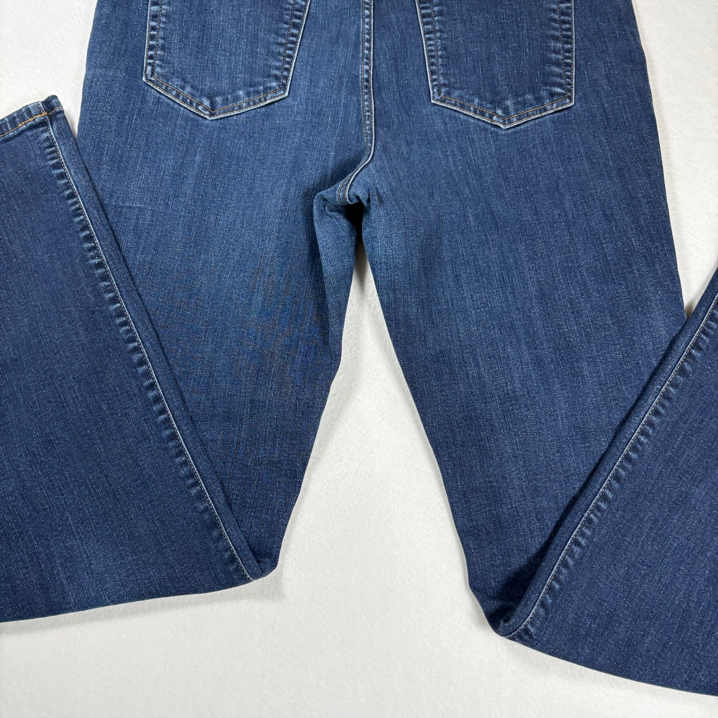 St Johns Bay Womens Jeans Size 12 Blue Straight Leg Stretch Denim Classic Fit