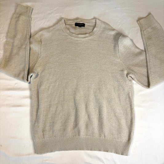 Banana Republic Men’s Linen Blend Sweater Size L Beige Crewneck Pullover Knit