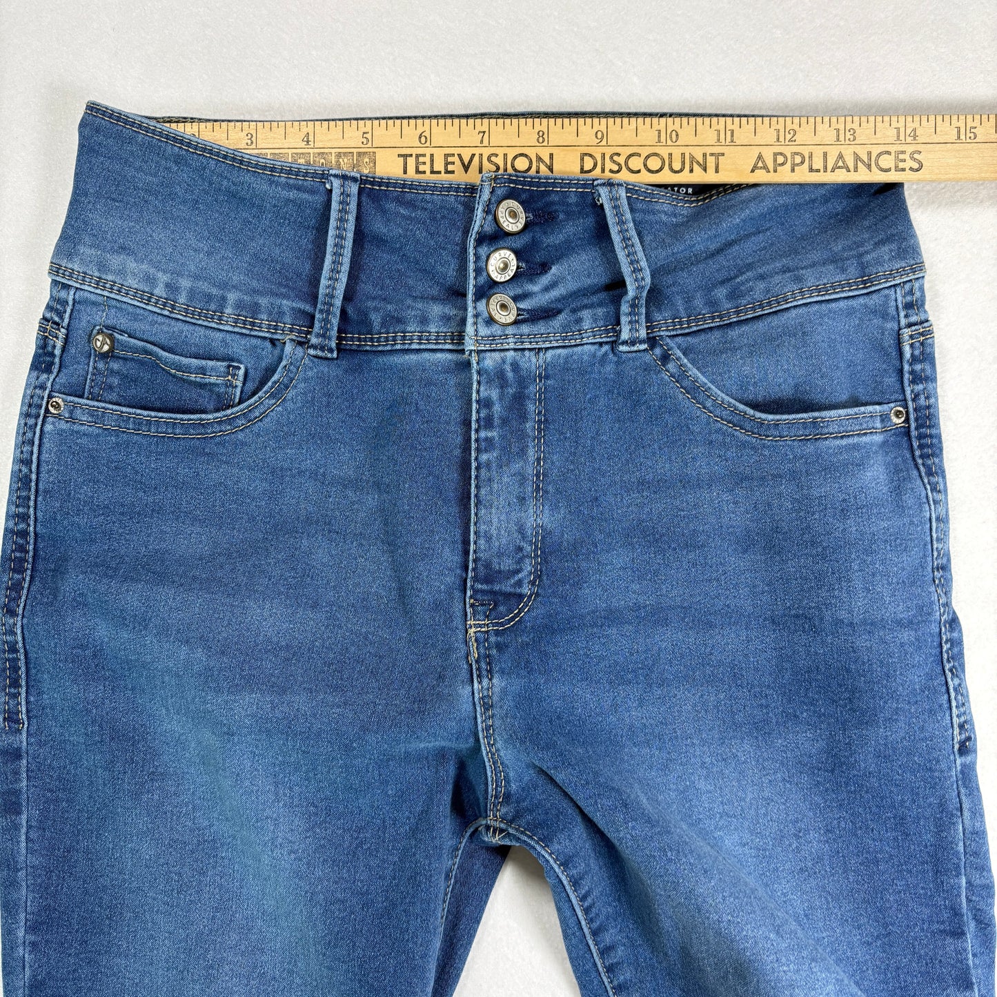 Curve Appeal Womens Jeans Size 8/29 High Rise Skinny Blue Denim Stretch Y2K