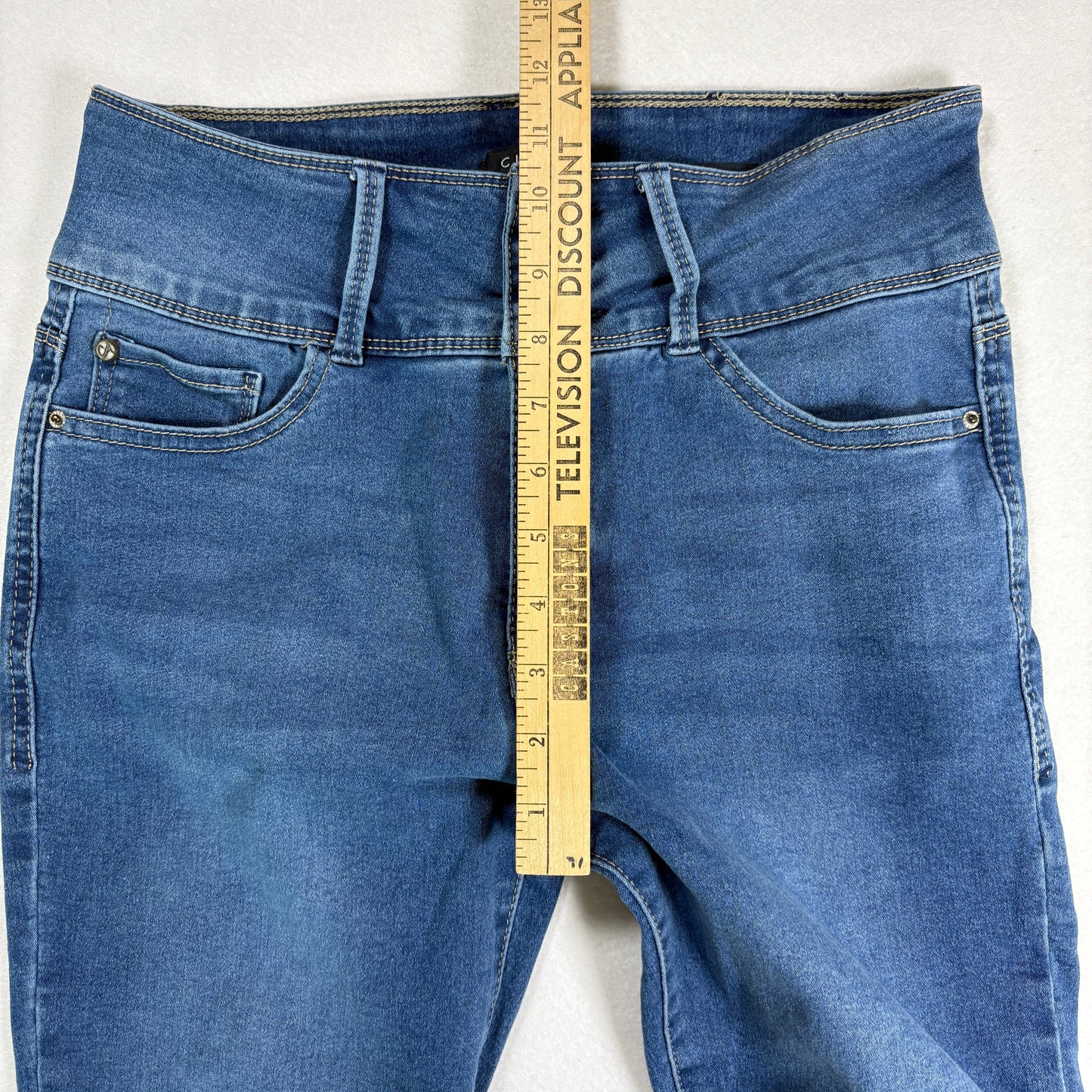 Curve Appeal Womens Jeans Size 8/29 High Rise Skinny Blue Denim Stretch Y2K