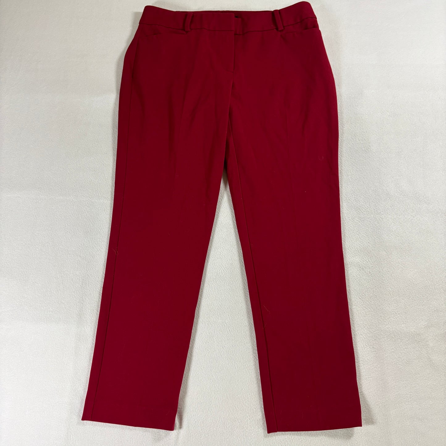 Slim Dress Pants Red 7th Avenue NY Co Size 8 Fits Like 31X27 Stretch Career