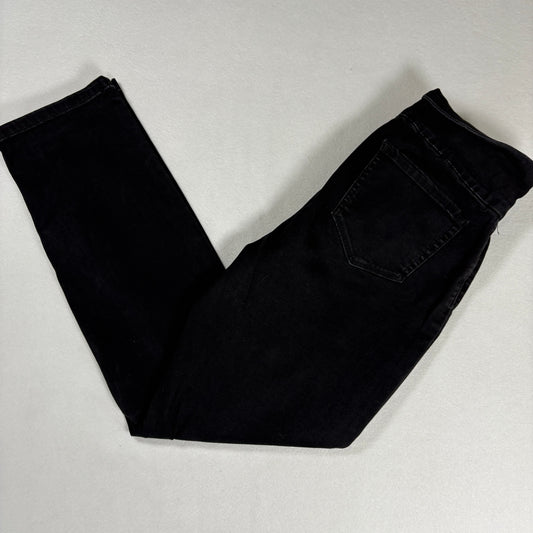 Lee Womens Jeans Size 8 Short Mid Rise Slim Leg Black Denim Sculpting Stretch Y2K