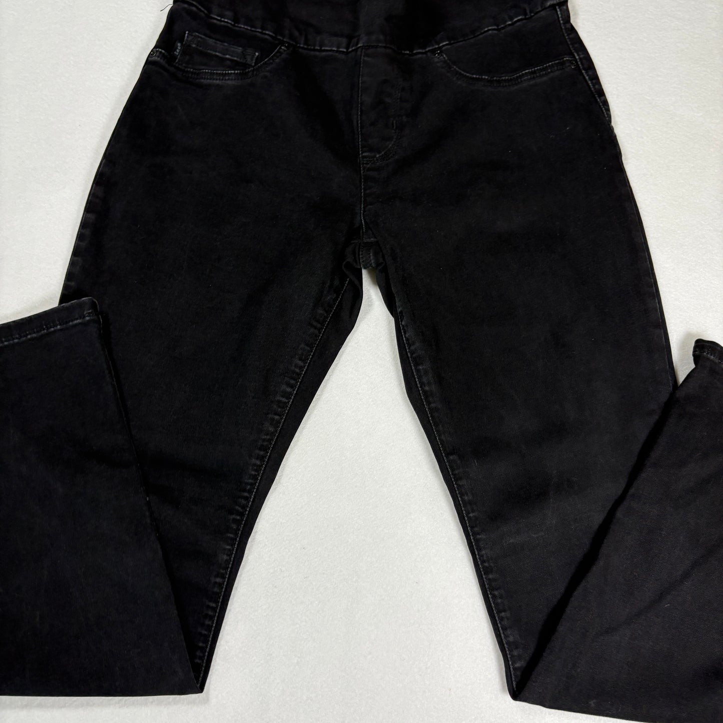 Lee Womens Jeans Size 8 Short Mid Rise Slim Leg Black Denim Sculpting Stretch Y2K