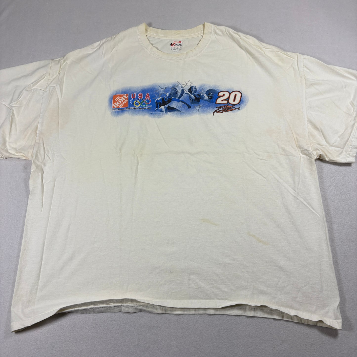 Chase Authentics Mens 2XL Tony Stewart NASCAR USA Olympics Graphic T Shirt