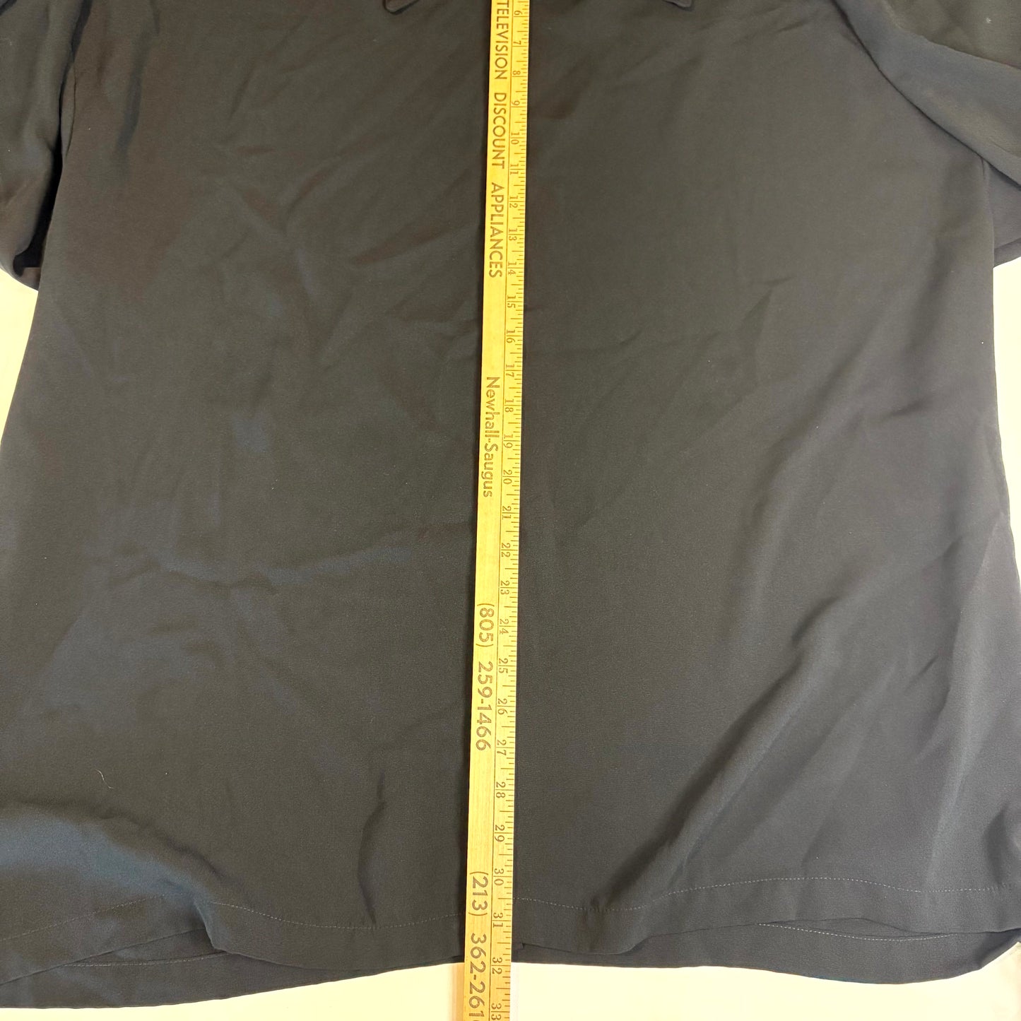 Monzini Collection Men’s Black Button Front Shirt Size 2X Long Sleeve Made in USA