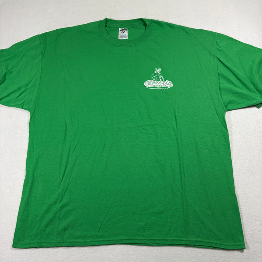 Mens 2X Tshirt Coach’s Sports Bar Grille Green Graphic T Shirt Vintage Irish