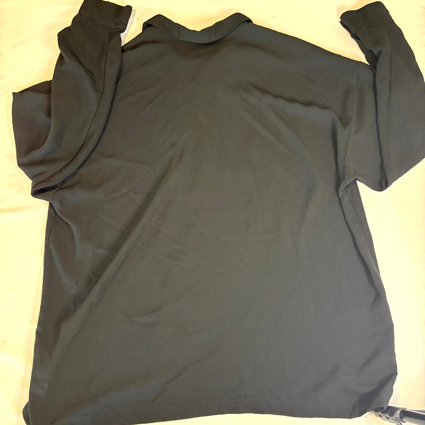 Monzini Collection Men’s Black Button Front Shirt Size 2X Long Sleeve Made in USA