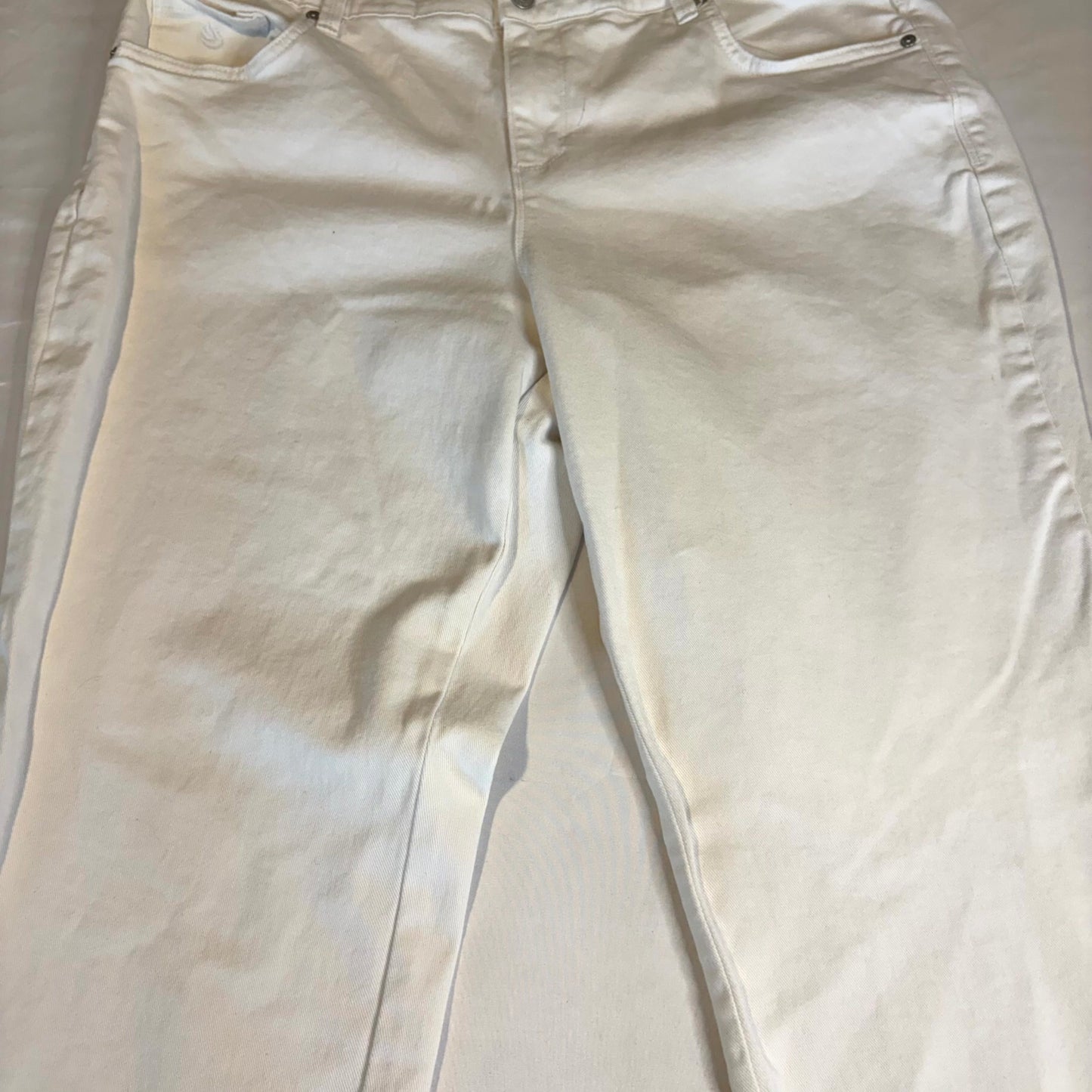 Gloria Vanderbilt Women’s Amanda Jeans 18W White Straight Leg Classic Fit Plus Size