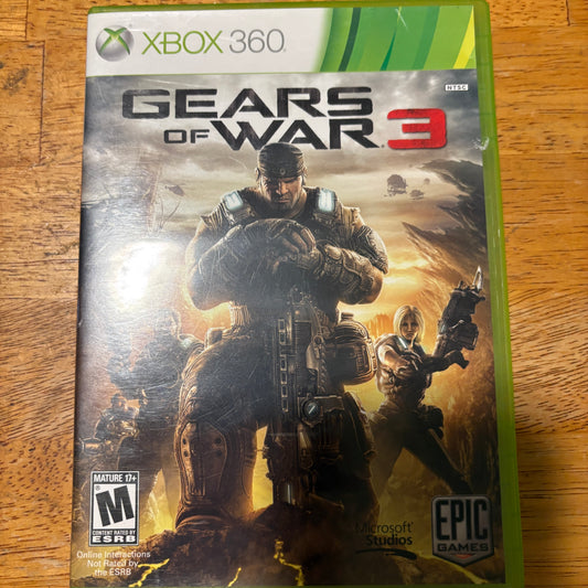 Gears Of War 3 Xbox 360 Game Complete Tested Epic Shooter Multiplayer FPS Combat