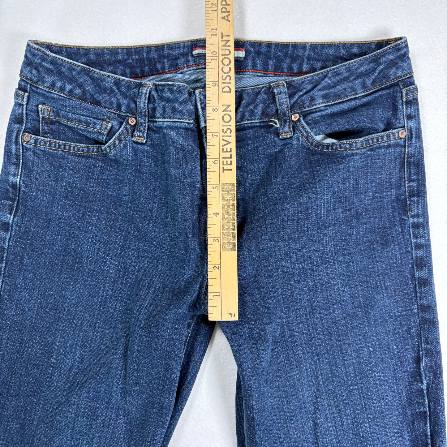 Tommy Hilfiger Womens Jeans Blue Denim Bootcut Stretch Y2K Vintage 2000s Classic
