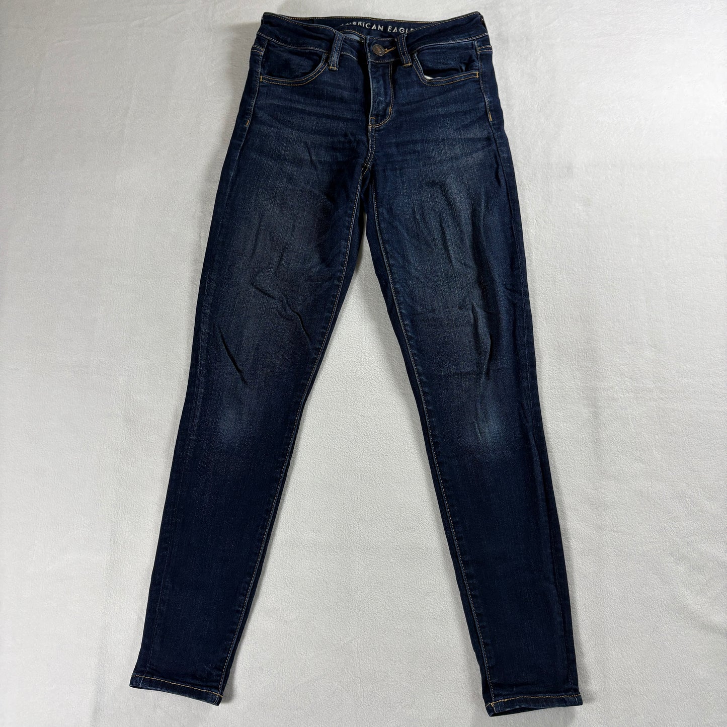American Eagle Jegging Jeans Womens 2 Dark Wash Stretch Skinny Low Rise
