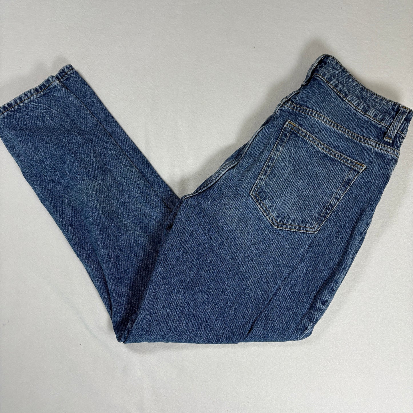 H&M Womens Jeans Size 6 High Rise Straight Leg Blue Denim Vintage 90s Y2K Grunge