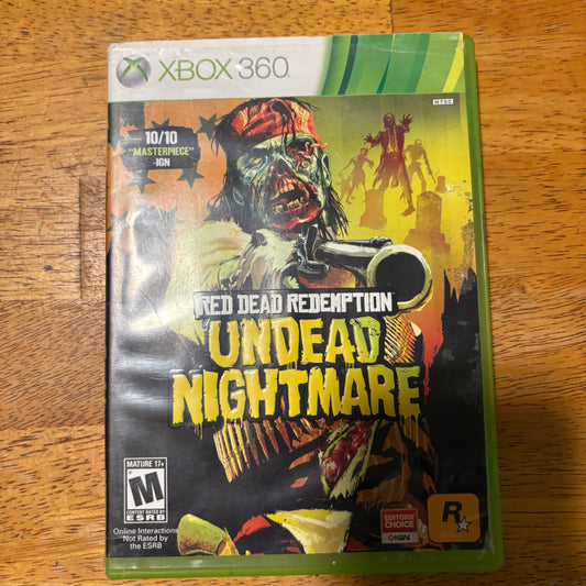 Rockstar Xbox 360 Video Game Red Dead Redemption Undead Nightmare Complete PAL!!