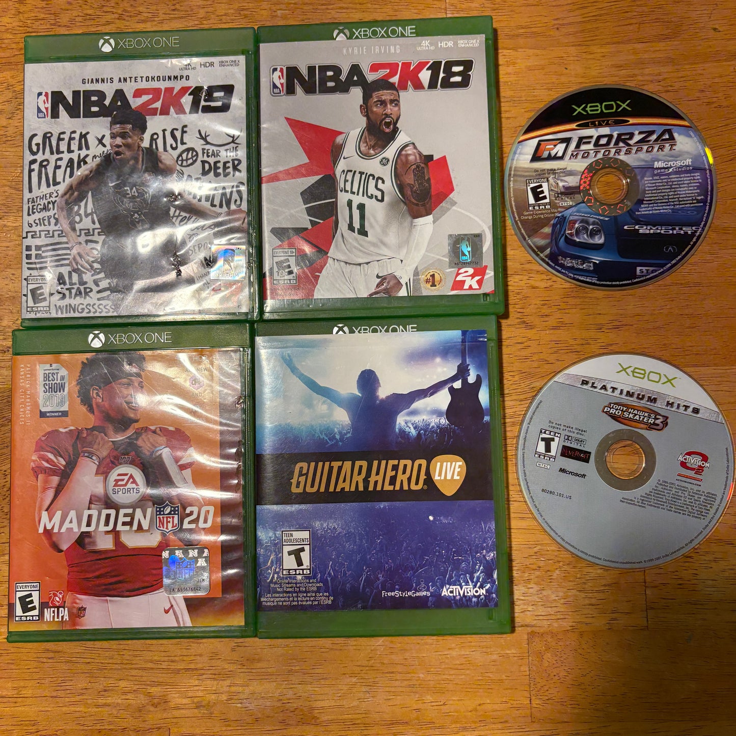 Xbox Video Game Lot NBA 2K18 2K19 Madden 20 Guitar Hero Live Forza Tony Hawk OG!