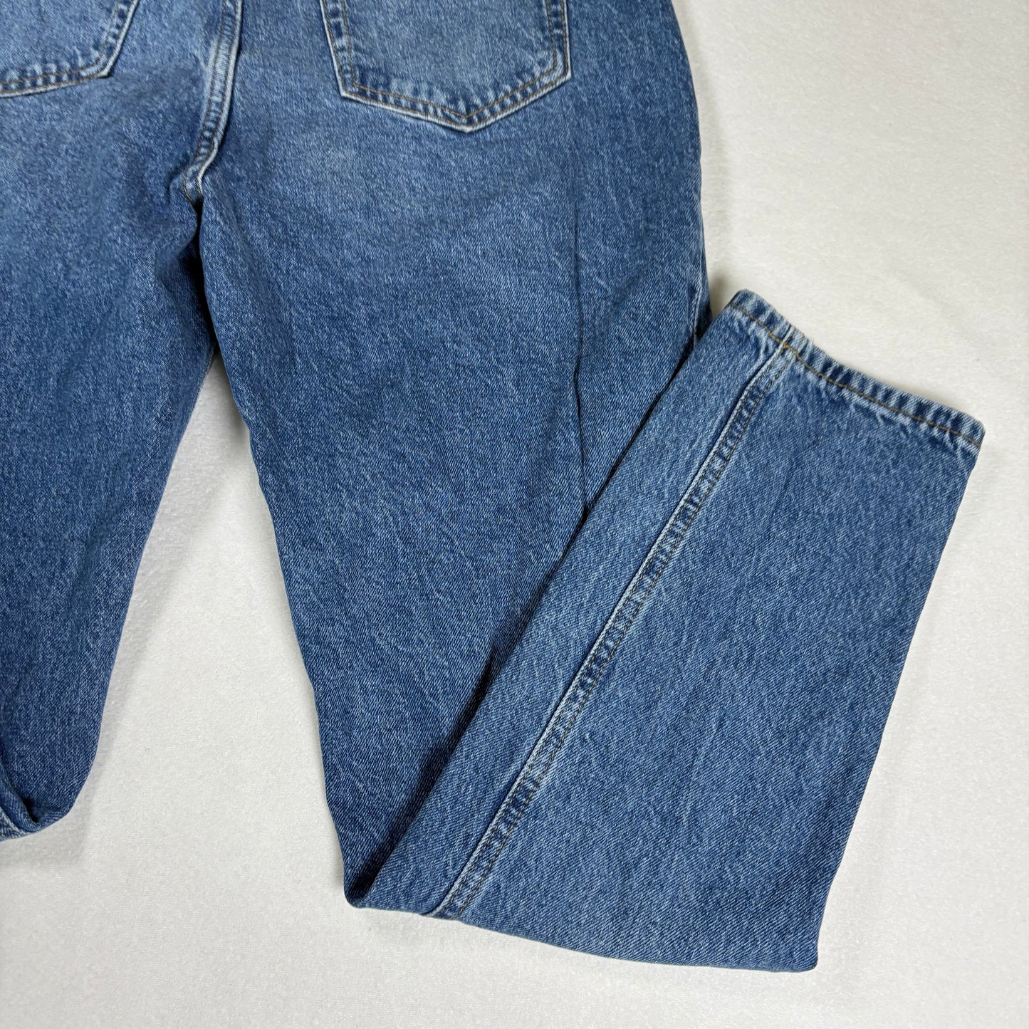H&M Womens Jeans Size 6 High Rise Straight Leg Blue Denim Vintage 90s Y2K Grunge