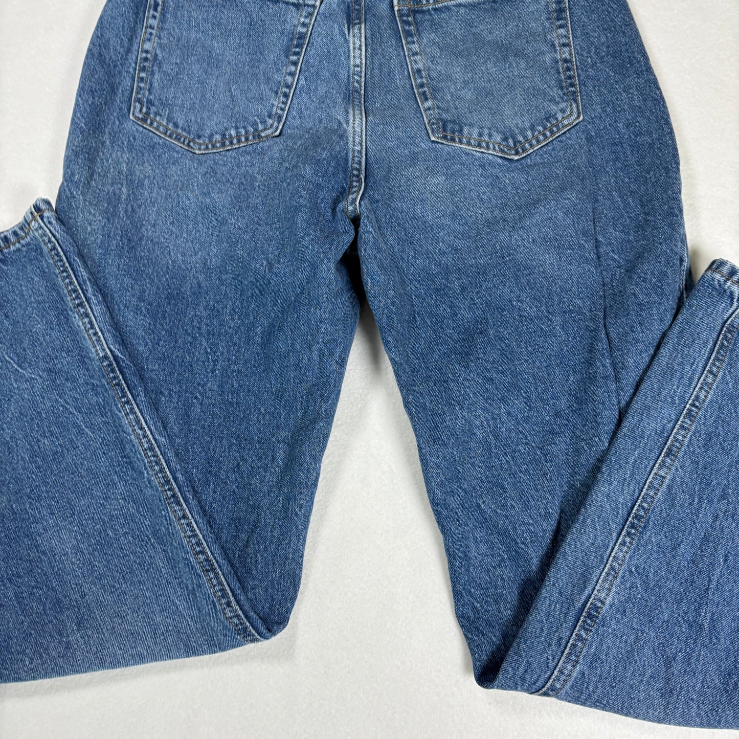 H&M Womens Jeans Size 6 High Rise Straight Leg Blue Denim Vintage 90s Y2K Grunge