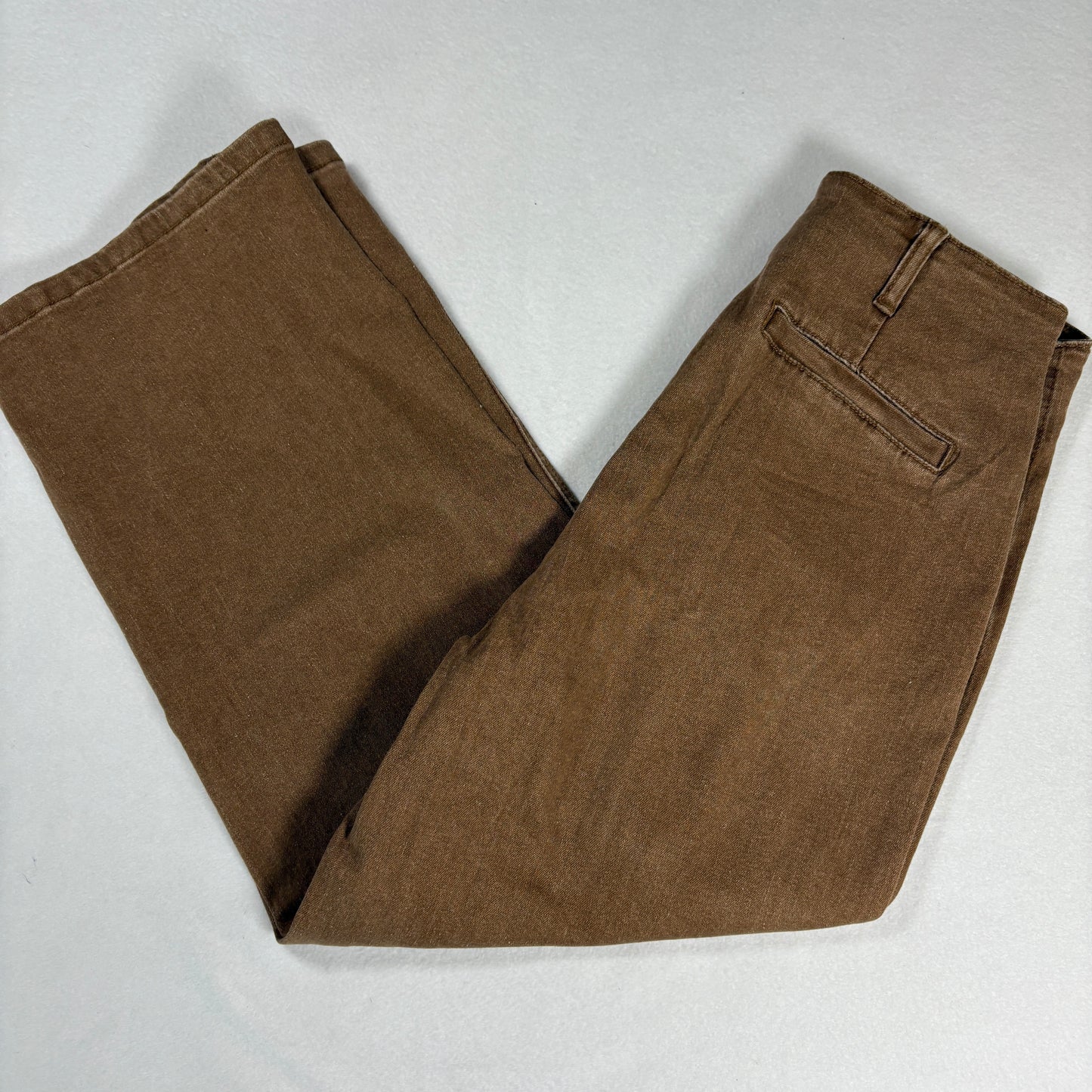 Womens Brown High Rise Jeans Size 8 Y2K 90s Button Fly Straight Denim Stretch