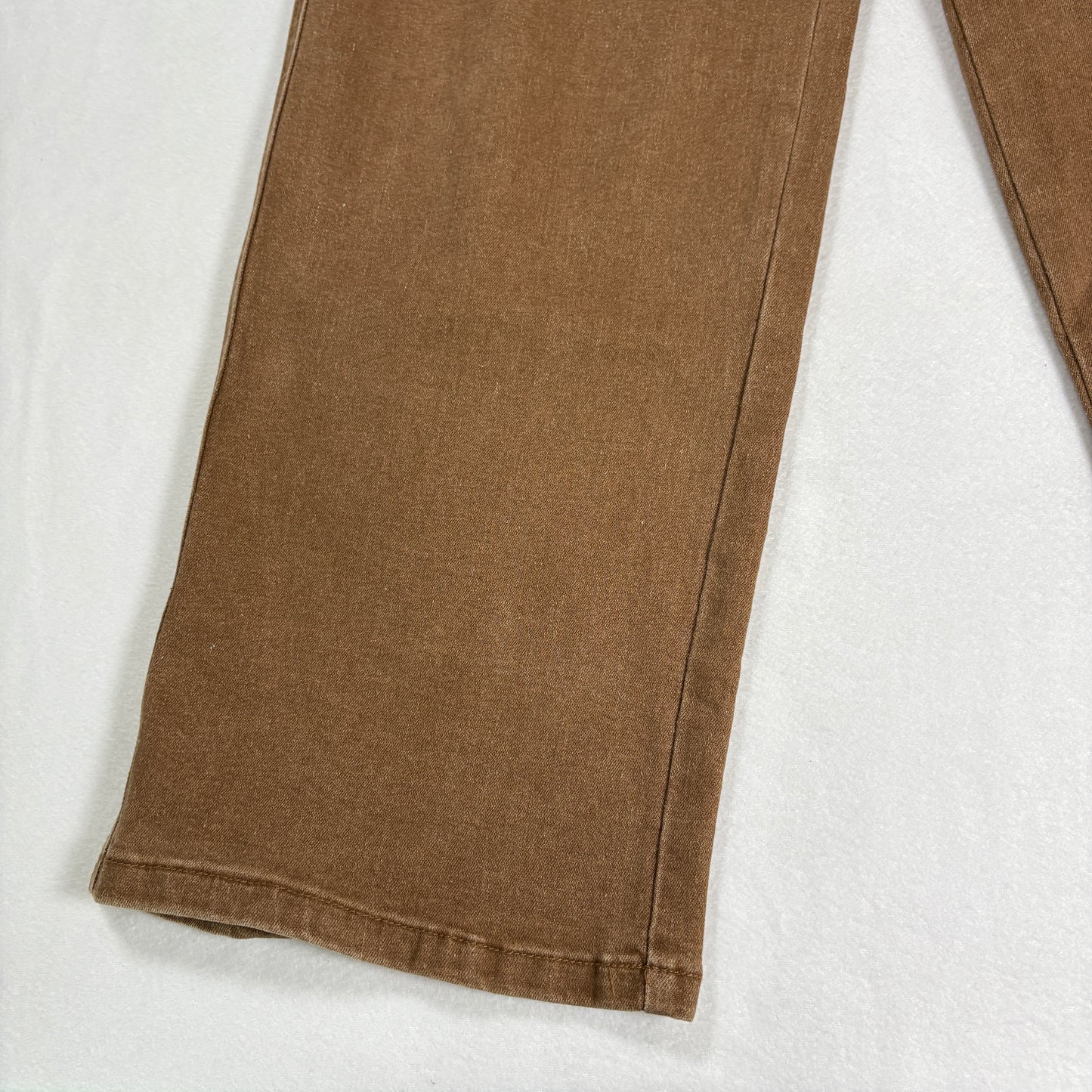 Womens Brown High Rise Jeans Size 8 Y2K 90s Button Fly Straight Denim Stretch