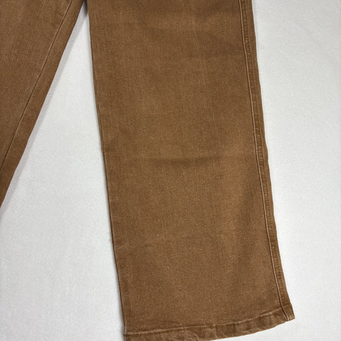 Womens Brown High Rise Jeans Size 8 Y2K 90s Button Fly Straight Denim Stretch