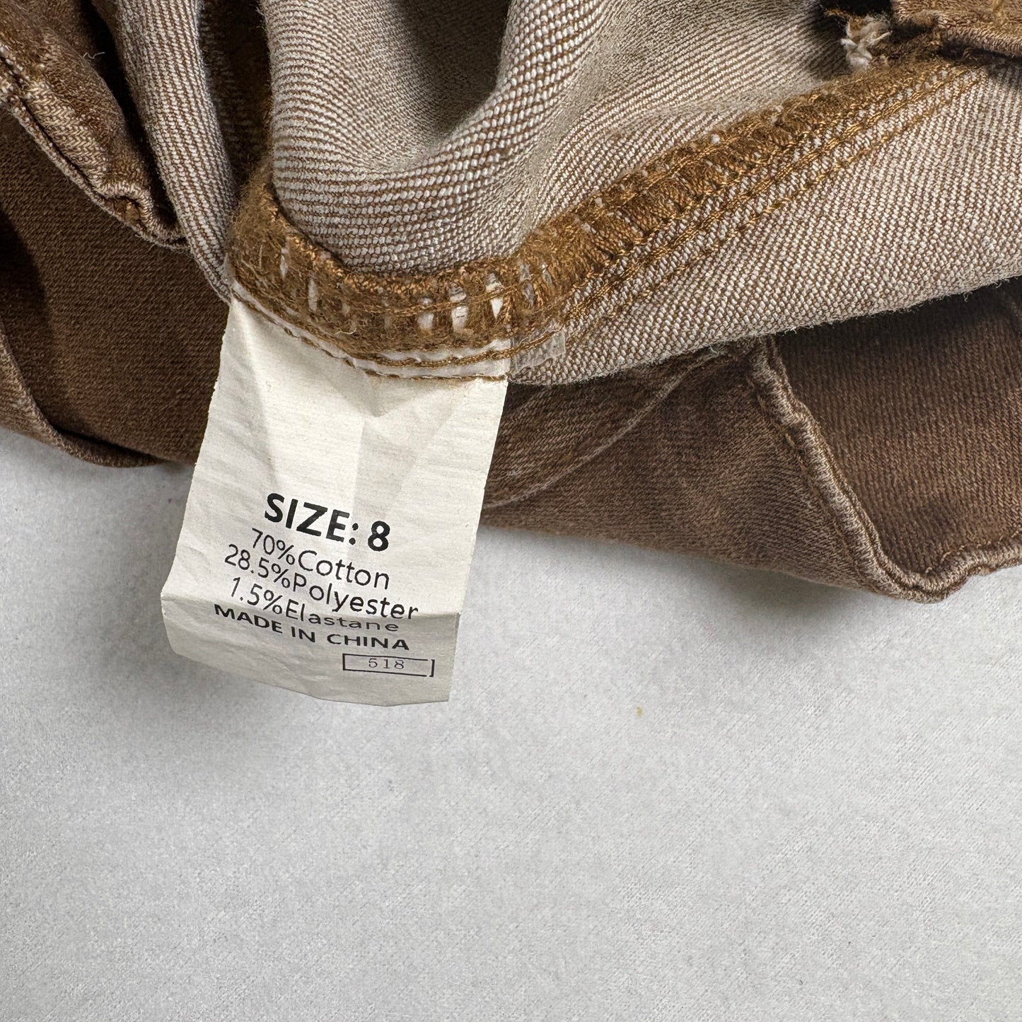 Womens Brown High Rise Jeans Size 8 Y2K 90s Button Fly Straight Denim Stretch