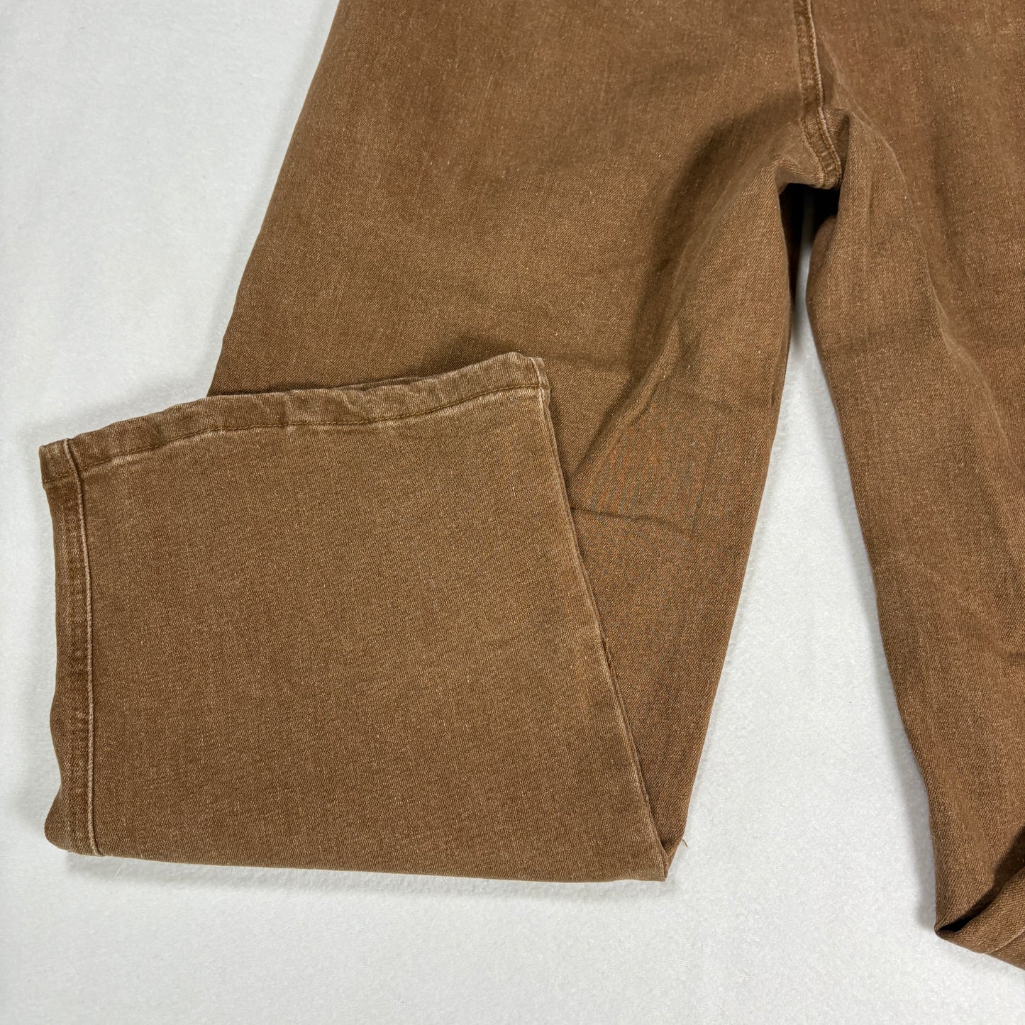 Womens Brown High Rise Jeans Size 8 Y2K 90s Button Fly Straight Denim Stretch