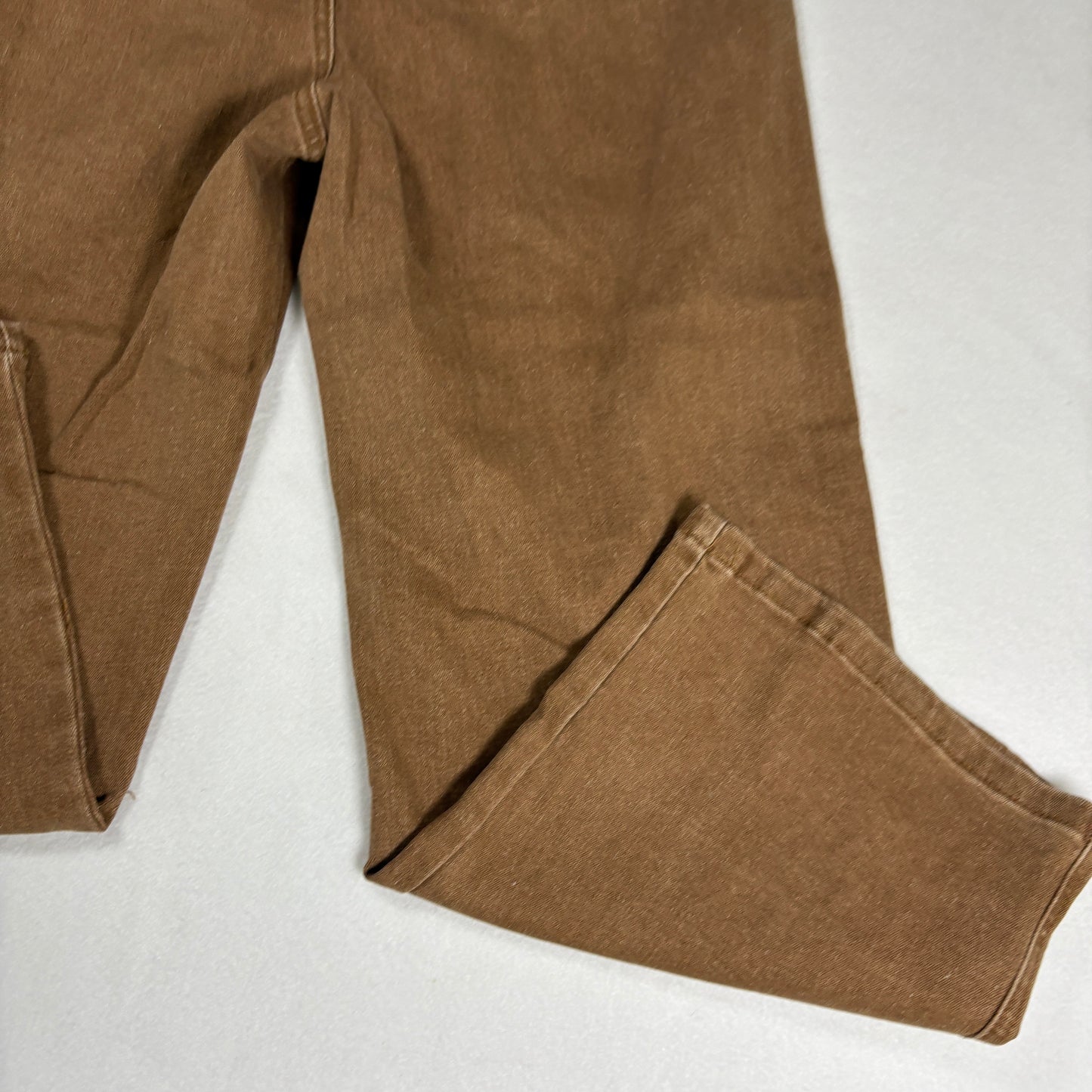 Womens Brown High Rise Jeans Size 8 Y2K 90s Button Fly Straight Denim Stretch