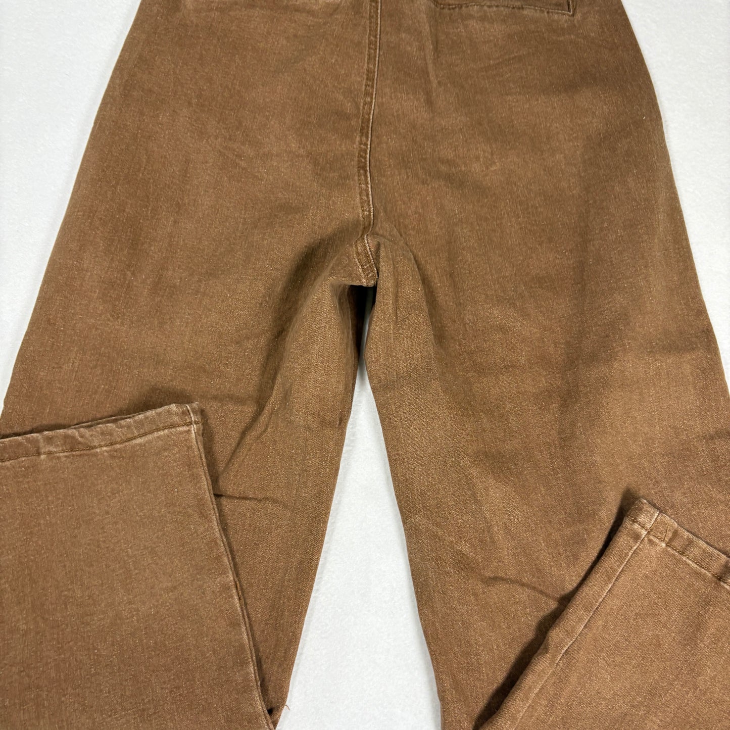 Womens Brown High Rise Jeans Size 8 Y2K 90s Button Fly Straight Denim Stretch