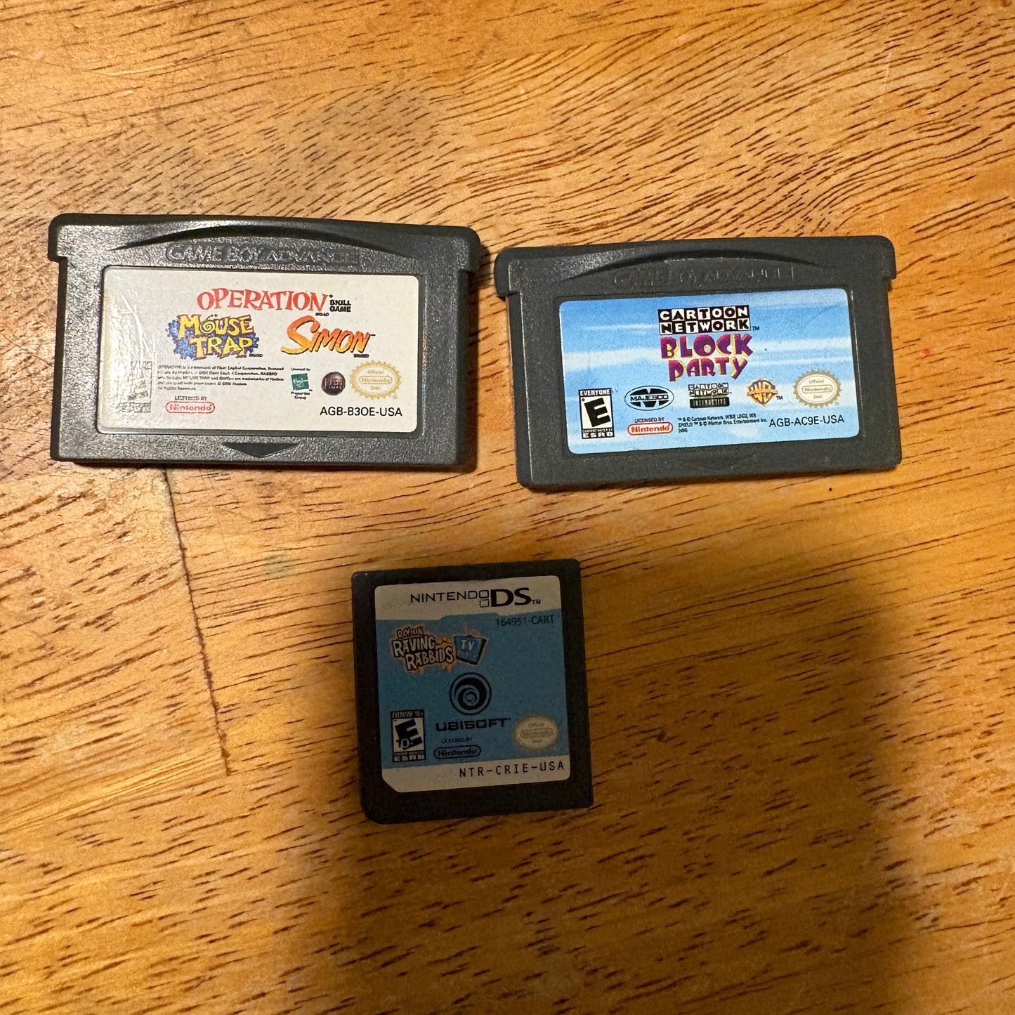 Nintendo DS GBA Game Lot Rabbids TV Operation Mouse Trap Cartoon Network Games!!