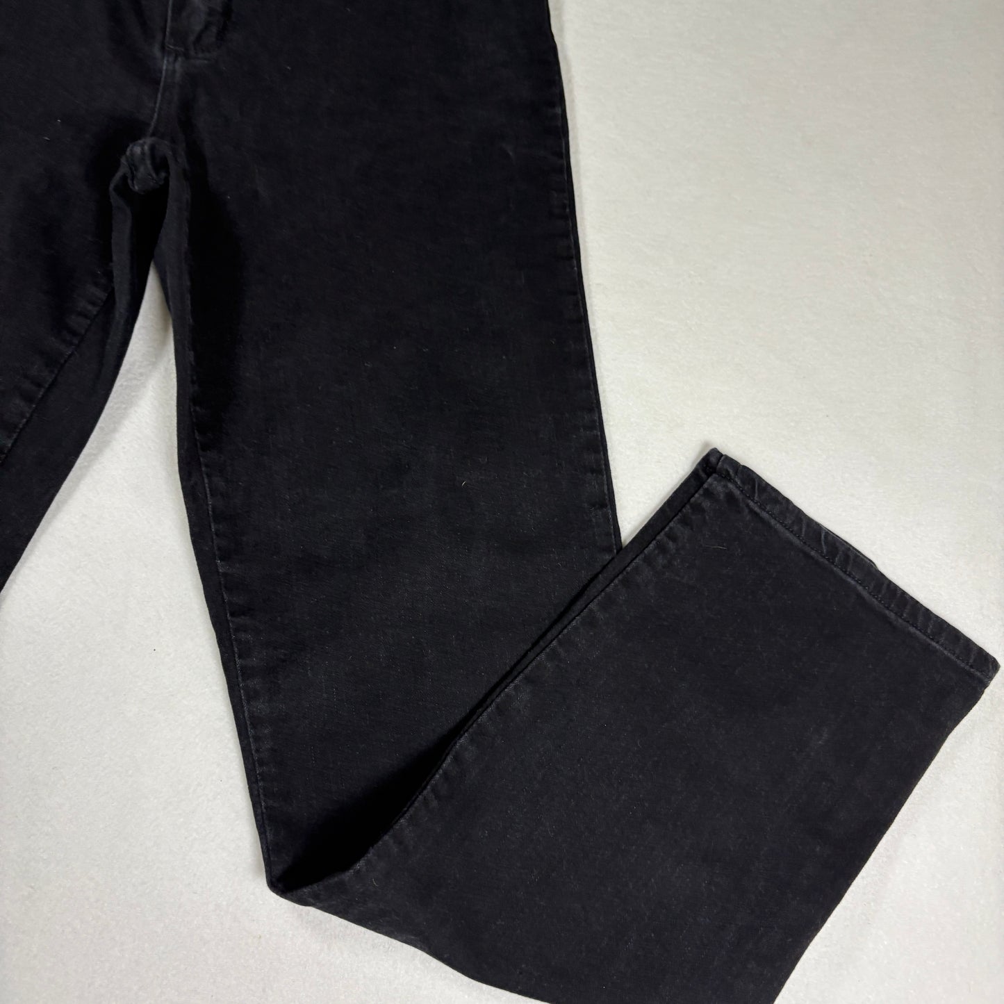 Womens Black Jeans Size 8 High Rise Straight Leg Y2K 90s Vintage Denim