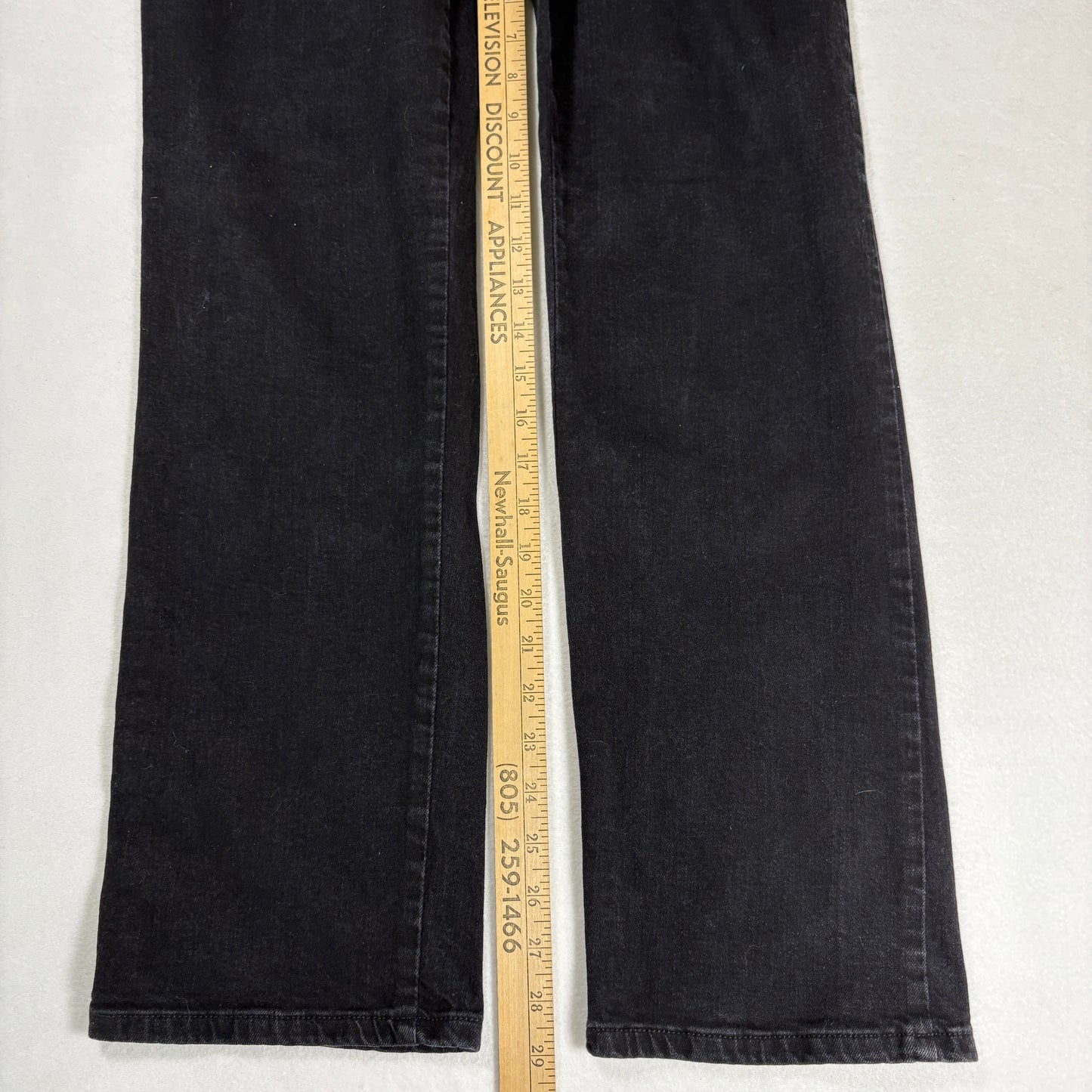 Womens Black Jeans Size 8 High Rise Straight Leg Y2K 90s Vintage Denim
