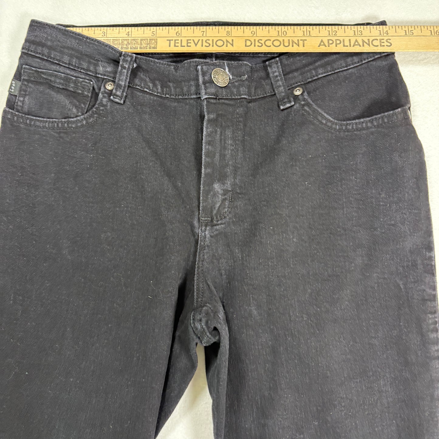 Womens Black Jeans Size 8 High Rise Straight Leg Y2K 90s Vintage Denim